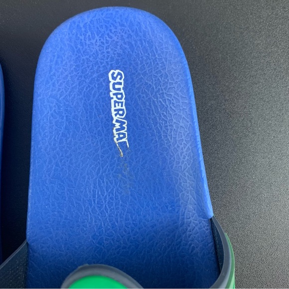 Nintendo Kids Blue Slide Sandals Featuring Mario and Luigi. - Picture 6 of 10